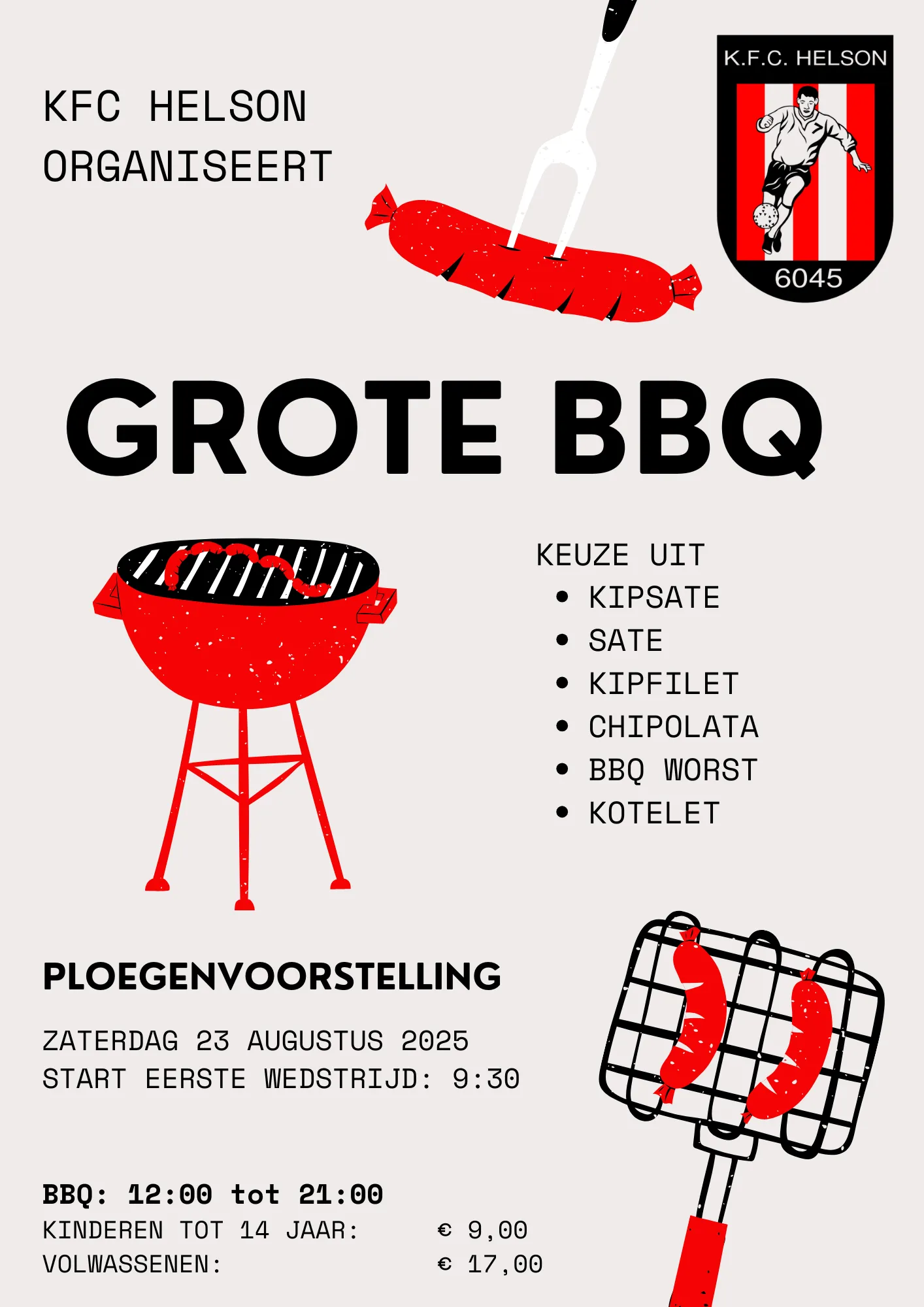 Ploegenvoorstelling met grote BBQ