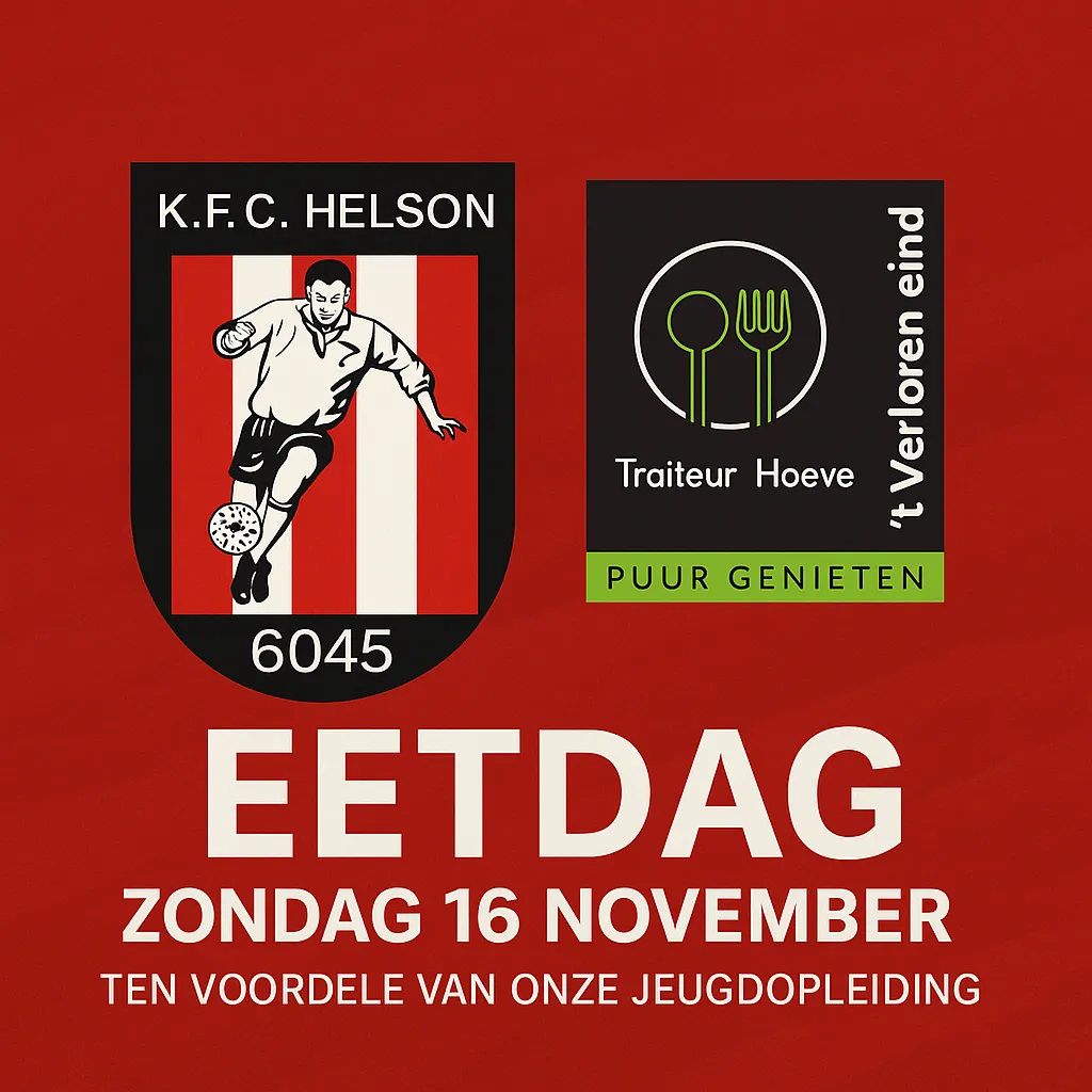Eetdag ten voordele van onze jeugdopleiding – zondag 16 november
