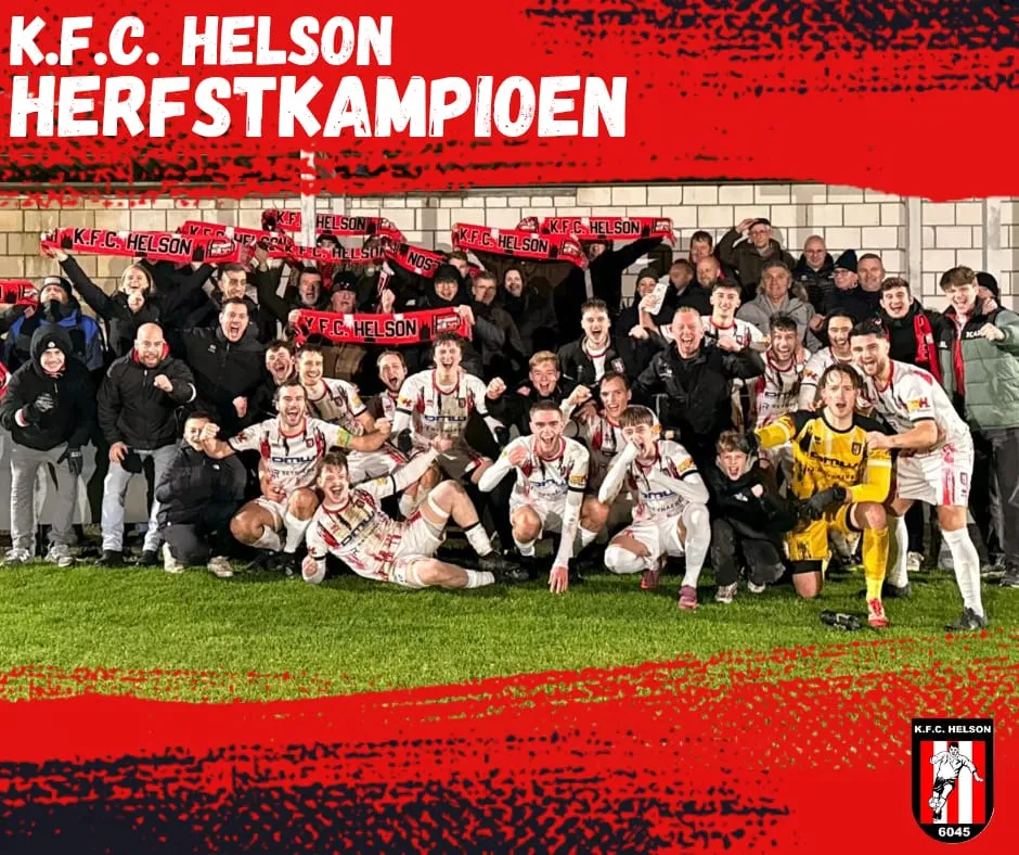 KFC Helson kroont zich tot herfstkampioen – feestelijke afsluiter van het jaar