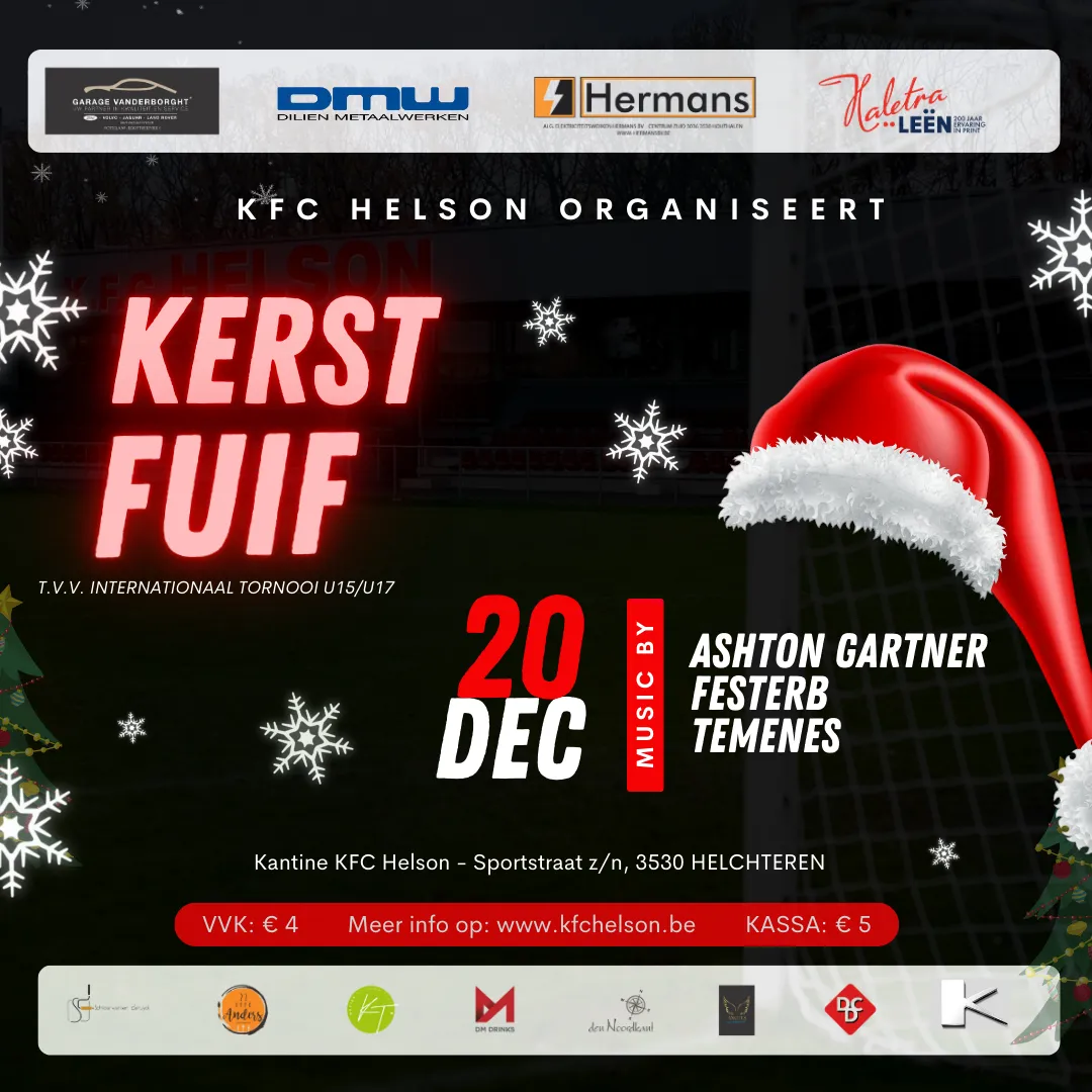 Kerstfuif KFC Helson – meer info
